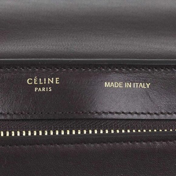 Celine Brown/Blue Python and Calfskin Leather Small Trapeze Bag - Picture 9 of 12